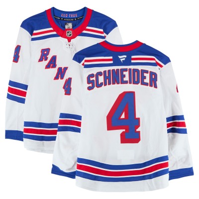 Braden Schneider New York Rangers Fanatics Authentic Game-Used #4 White Set 3 Jersey from the 2024-25 NHL Season