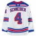 Braden Schneider New York Rangers Fanatics Authentic Game-Used #4 White Set 3 Jersey from the 2024-25 NHL Season