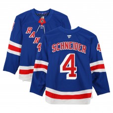 Braden Schneider New York Rangers Fanatics Authentic Game-Used #4 Blue Set 3 Jersey from the 2024-25 NHL Season