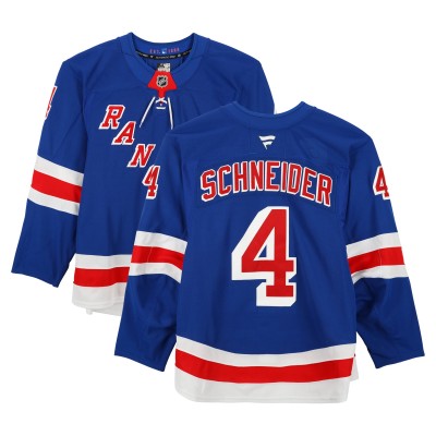 Braden Schneider New York Rangers Fanatics Authentic Game-Used #4 Blue Set 3 Jersey from the 2024-25 NHL Season