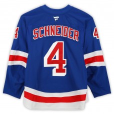 Braden Schneider New York Rangers Fanatics Authentic Game-Used #4 Blue Set 3 Jersey from the 2024-25 NHL Season