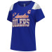 Женская футболка Edmonton Oilers Connor McDavid Fanatics Royal Plus Size Name & Number Scoop Neck