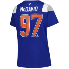 Женская футболка Edmonton Oilers Connor McDavid Fanatics Royal Plus Size Name & Number Scoop Neck Женская футболка Edmonton Oilers Connor McDavid Fanatics Royal Plus Size Name & Number Scoop Neck