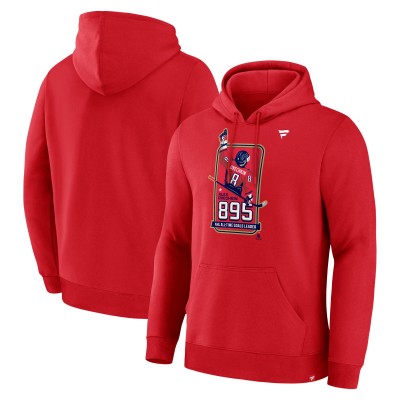 Толстовка Washington Capitals Alexander Ovechkin Fanatics Athletic Red NHL All-Time Leading Goal Scorer 895 Logo