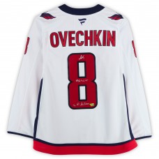 Alexander Ovechkin Washington Capitals Autographed Fanatics Authentic White Fanatics Premium Jersey with Multiple Inscriptions - Limited Edition of 99