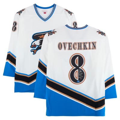 Alexander Ovechkin Washington Capitals Autographed Fanatics Authentic 2005 White Screaming Eagle Mitchell & Ness Replica Jersey with Multiple Inscriptions - Limited Edition of 10