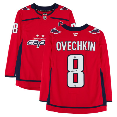 Джерси с автографом Alexander Ovechkin Washington Capitals Fanatics Authentic Red Fanatics Premium with 895G 4-6-25 Inscription