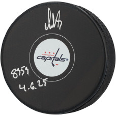 Шайба Alexander Ovechkin Washington Capitals Autographed Fanatics Authentic with 895G 4-6-25 Inscription Шайба Alexander Ovechkin Washington Capitals Autographed Fanatics Authentic with 895G 4-6-25 Inscription