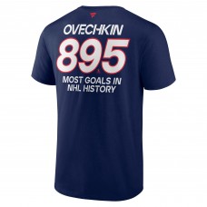 Футболка Washington Capitals Alexander Ovechkin Navy NHL All-Time Leading Goal Scorer Name & Number
