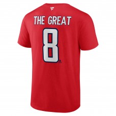 Футболка Washington Capitals Alexander Ovechkin Red NHL All-Time Leading Goal Scorer Name & Number