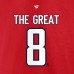 Футболка Washington Capitals Alexander Ovechkin Red NHL All-Time Leading Goal Scorer Name & Number