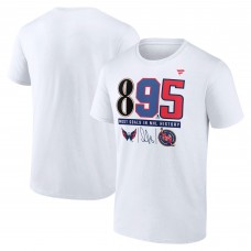 Футболка Washington Capitals Alexander Ovechkin White NHL All-Time Leading Goal Scorer 895