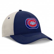 Montreal Canadiens Fanatics Navy/Gray 2025 Stanley Cup Playoffs Locker Room Trucker Adjustable Hat