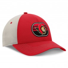 Ottawa Senators Fanatics Red/Gray 2025 Stanley Cup Playoffs Locker Room Trucker Adjustable Hat