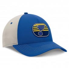 St. Louis Blues Fanatics Blue/Gray 2025 Stanley Cup Playoffs Locker Room Trucker Adjustable Hat