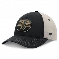 Vegas Golden Knights Fanatics Black/Gray 2025 Stanley Cup Playoffs Locker Room Trucker Adjustable Hat