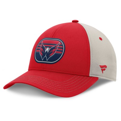 Бейсболка Washington Capitals Fanatics Red/Gray 2025 Stanley Cup Playoffs Locker Room