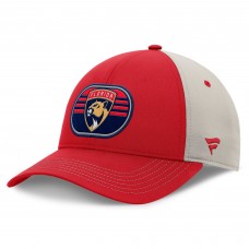 Florida Panthers Fanatics Red/Gray 2025 Stanley Cup Playoffs Locker Room Trucker Adjustable Hat