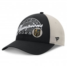 Vegas Golden Knights Fanatics Black 2025 Pacific Division Champions Locker Room Adjustable Hat