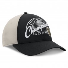 Vegas Golden Knights Fanatics Black 2025 Pacific Division Champions Locker Room Adjustable Hat
