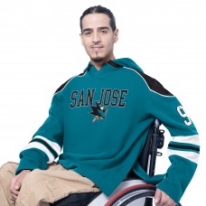 San Jose Sharks G-III Sports by Carl Banks Teal Adaptive Wear Lord Stanley Hooded Long Sleeve T-Shirt San Jose Sharks G-III Sports by Carl Banks Teal Adaptive Wear Lord Stanley Hooded Long Sleeve T-Shirt
