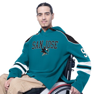 San Jose Sharks G-III Sports by Carl Banks Teal Adaptive Wear Lord Stanley Hooded Long Sleeve T-Shirt