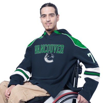 Vancouver Canucks G-III Sports by Carl Banks Blue Adaptive Wear Lord Stanley Hooded Long Sleeve Sweatshirt