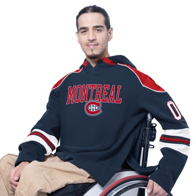 Montreal Canadiens G-III Sports by Carl Banks Navy Adaptive Wear Lord Stanley Hooded Long Sleeve Sweatshirt