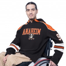 Anaheim Ducks G-III Sports by Carl Banks Black Adaptive Wear Lord Stanley Hooded Long Sleeve Sweatshirt