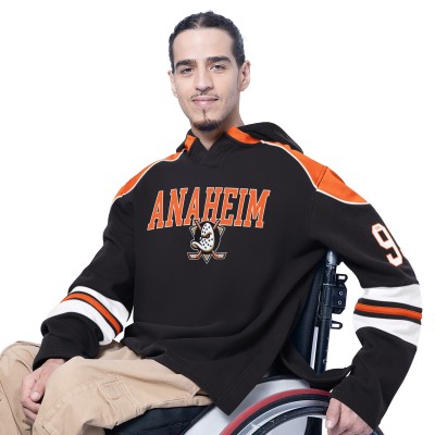 Anaheim Ducks G-III Sports by Carl Banks Black Adaptive Wear Lord Stanley Hooded Long Sleeve Sweatshirt