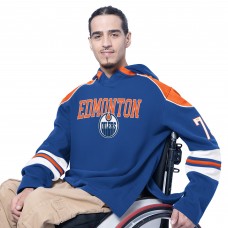 Edmonton Oilers G-III Sports by Carl Banks Royal Adaptive Wear Lord Stanley Hooded Long Sleeve Sweatshirt