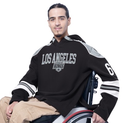 Los Angeles Kings G-III Sports by Carl Banks Black Adaptive Wear Lord Stanley Hooded Long Sleeve Sweatshirt
