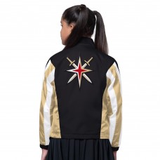 Girls Vegas Golden Knights Starter Black/Gold Key Player Half Zip Jacket