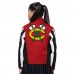 Girls Chicago Blackhawks Starter Black/Red Key Player Half Zip Jacket
