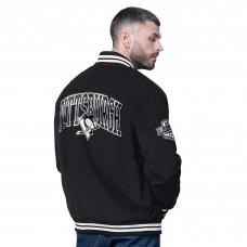 Pittsburgh Penguins Starter Black Blackout Varsity Jacket