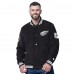 Detroit Red Wings Starter Black Blackout Varsity Jacket