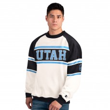 Utah Mammoth Starter White Defense Fleece Crewneck Sweatshirt