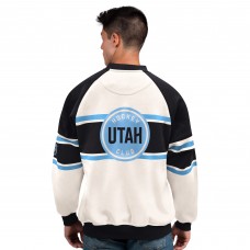 Utah Mammoth Starter White Defense Fleece Crewneck Sweatshirt