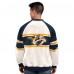 Nashville Predators Starter White Defense Fleece Crewneck Sweatshirt