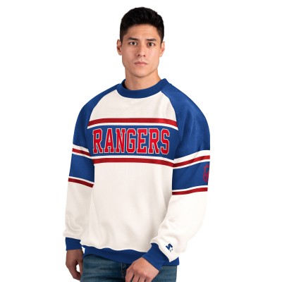 Кофта New York Rangers Starter White Defense Fleece Crewneck