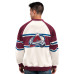 Colorado Avalanche Starter White Defense Fleece Crewneck Sweatshirt