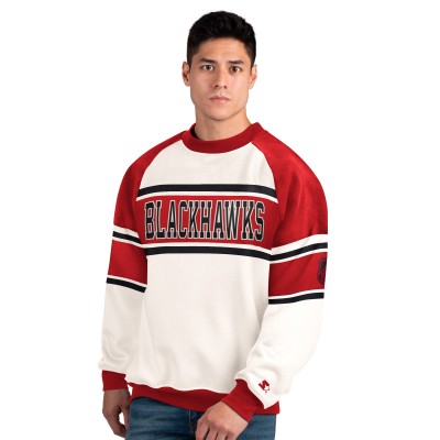 Кофта Chicago Blackhawks Starter White Defense Fleece Crewneck