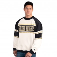 Vegas Golden Knights Starter White Defense Fleece Crewneck Sweatshirt