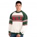 Minnesota Wild Starter White Defense Fleece Crewneck Sweatshirt