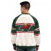 Minnesota Wild Starter White Defense Fleece Crewneck Sweatshirt