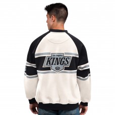 Los Angeles Kings Starter White Defense Fleece Crewneck Sweatshirt