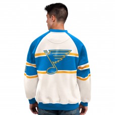 St. Louis Blues Starter White Defense Fleece Crewneck Sweatshirt