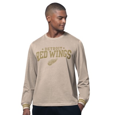 Detroit Red Wings Starter Tan Field Long Sleeve T-Shirt