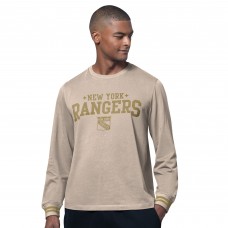 New York Rangers Starter Tan Field Long Sleeve T-Shirt New York Rangers Starter Tan Field Long Sleeve T-Shirt