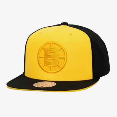 Boston Bruins Mitchell & Ness Gold/Black Color Pop Snapback Hat